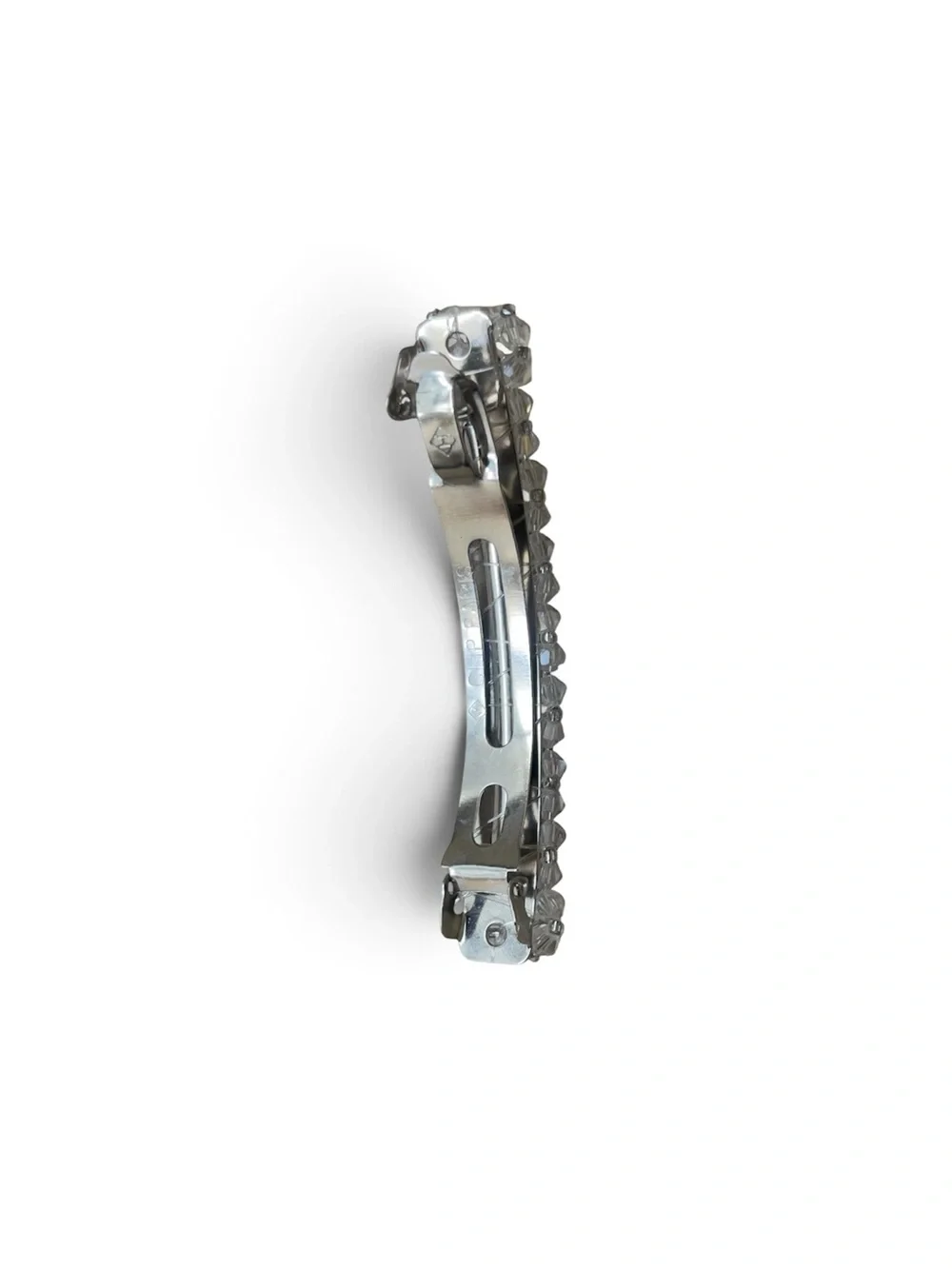 🆕 Stunning clear  crystal beaded hair barrette.